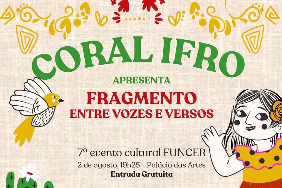 Coral IFRO fará o primeiro espetáculo de 2024 em evento no Palácio das Artes