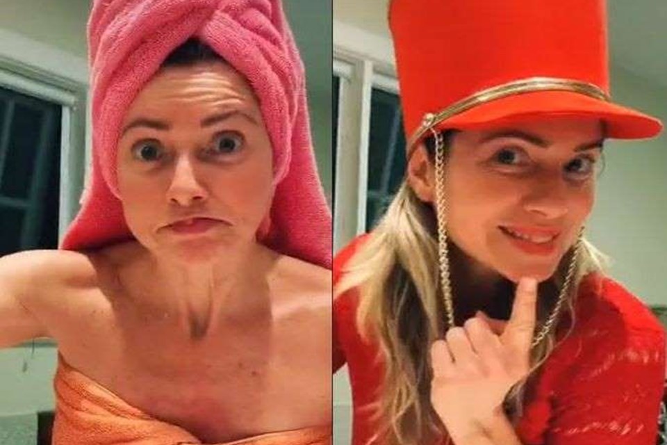 Letícia Spiller diverte ao aparecer como Paquita em desafio nas redes sociais