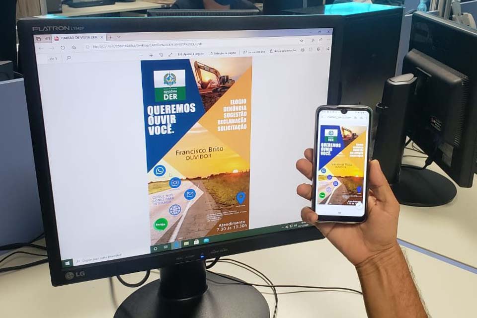 DER disponibiliza Cartão de Visita Digital; ferramenta vai dar transparência aos serviços do departamento  