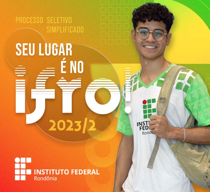 Aberta a seleção de ingresso no segundo semestre no IFRO para candidatos com ensino médio completo