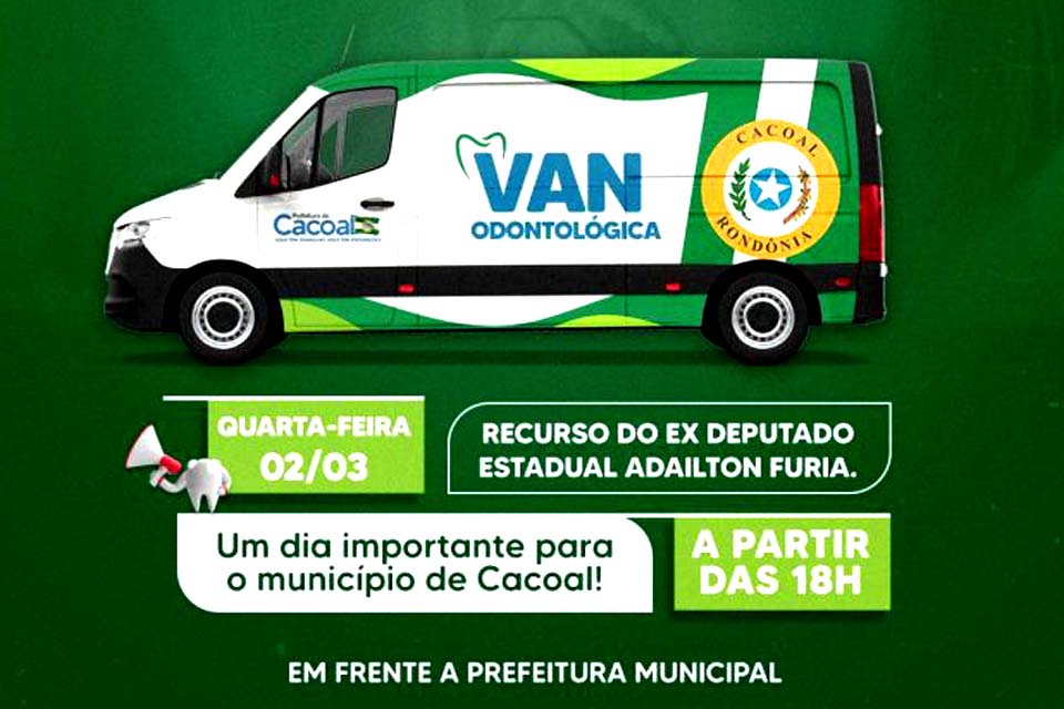 Município recebe Van Odontológica; primeiras ações serão iniciadas nesta semana