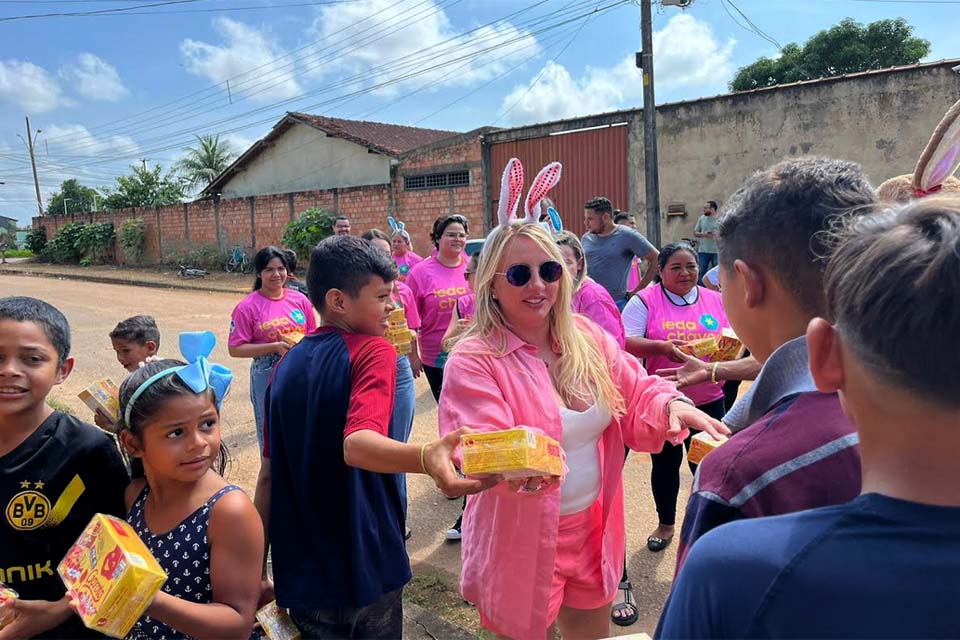 Ieda Chaves mobiliza a maior ação solidária com a distribuição de mais de 40 mil caixas de chocolate na Páscoa de 2024