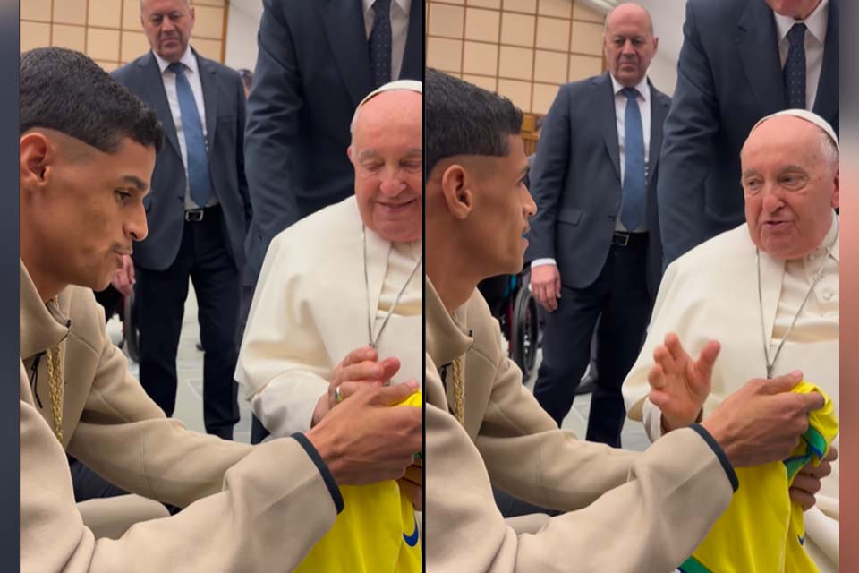 Luva de Pedreiro compartilha vídeo com Papa Francisco: “Agradecido”