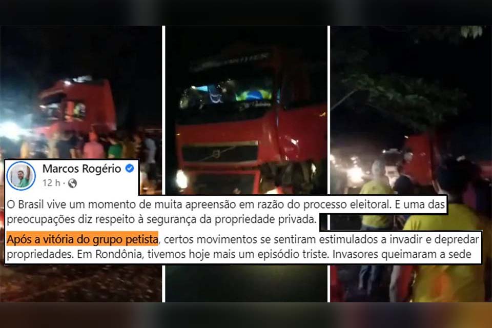 Até o bolsonarista Marcos Rogério já reconheceu a vitória do PT, mas antidemocráticos voltam a fechar rodovias em Rondônia