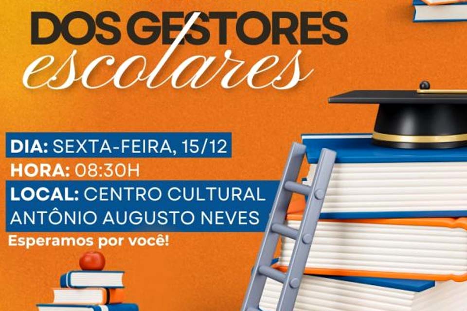 Posse dos Gestores Escolares em Pimenta Bueno acorre amanha (15), no auditório do Centro Cultural