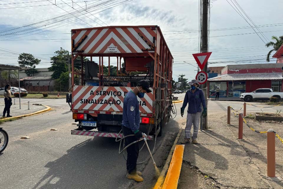 Autarquia Municipal de Trânsito e Transporte intensifica manutenção da sinalização viária