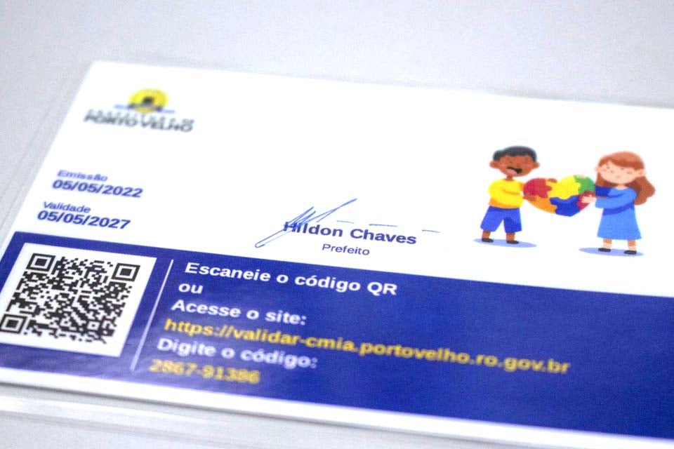 Porto Velho já emitiu mais de 600 unidades da Carteira Municipal de Identificação do Autista; município rondoniense é pioneiro na regulamentação 