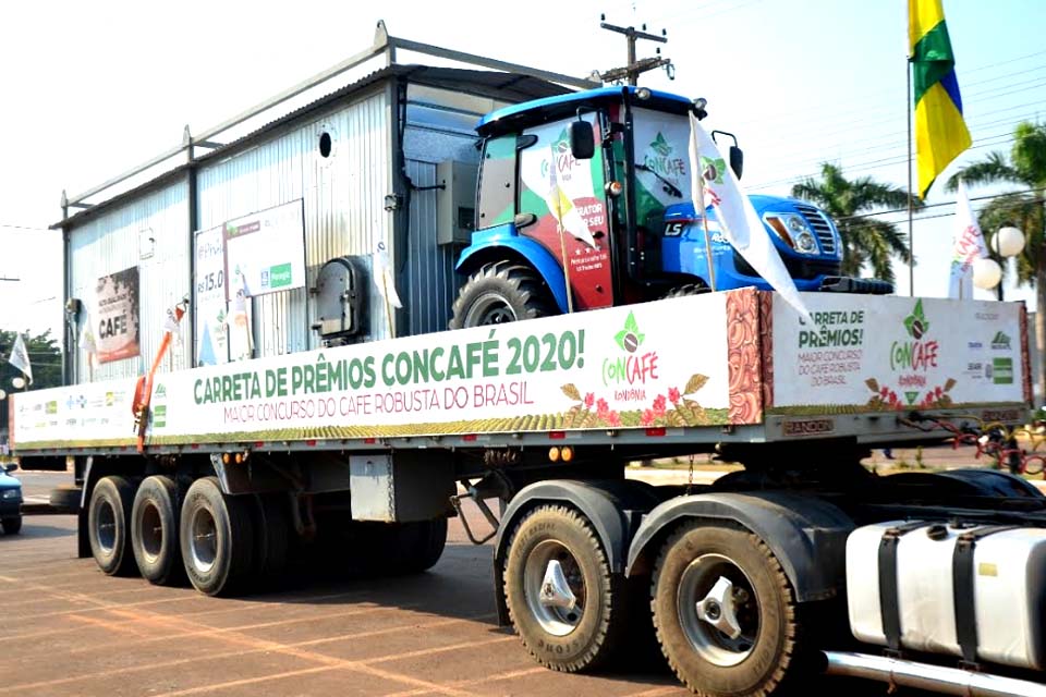 CONCAFÉ: Rolim de Moura recebe carreta do concurso estadual de qualidade do café