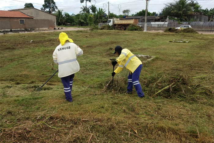 Semusb realiza mutirão de limpeza em Jaci-Paraná