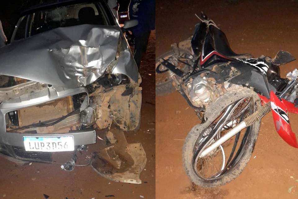 Motociclista morre em Colisão Frontal na Linha B80, entre Jaru e Ariquemes