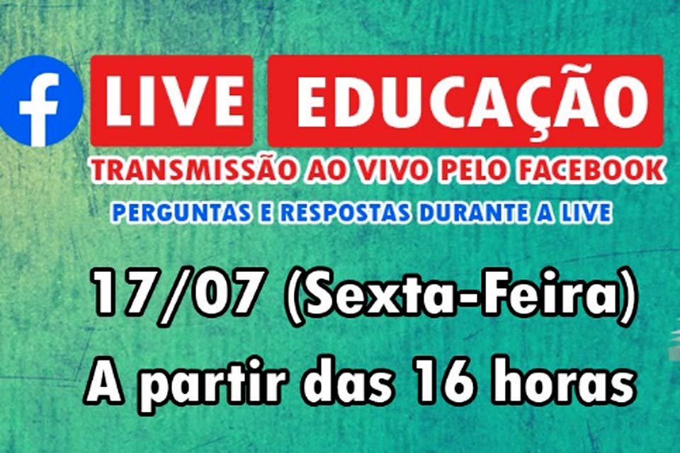 Educação é tema da live do Sindsef-RO hoje às 16 horas, em transmissão ao vivo pela internet por meio da página no Facebook