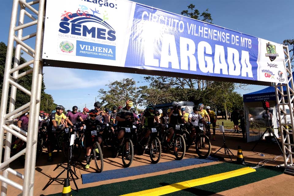 Três toneladas de alimentos são arrecadadas durante Circuito Vilhenense de MTB