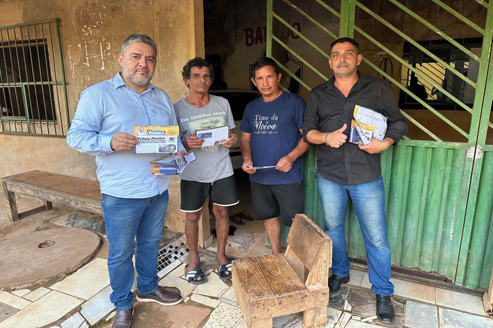 Vereador Fogaça anuncia retomada do programa Tchau Poeira e ouve demandas dos moradores durante visita ao bairro Jardim Santana