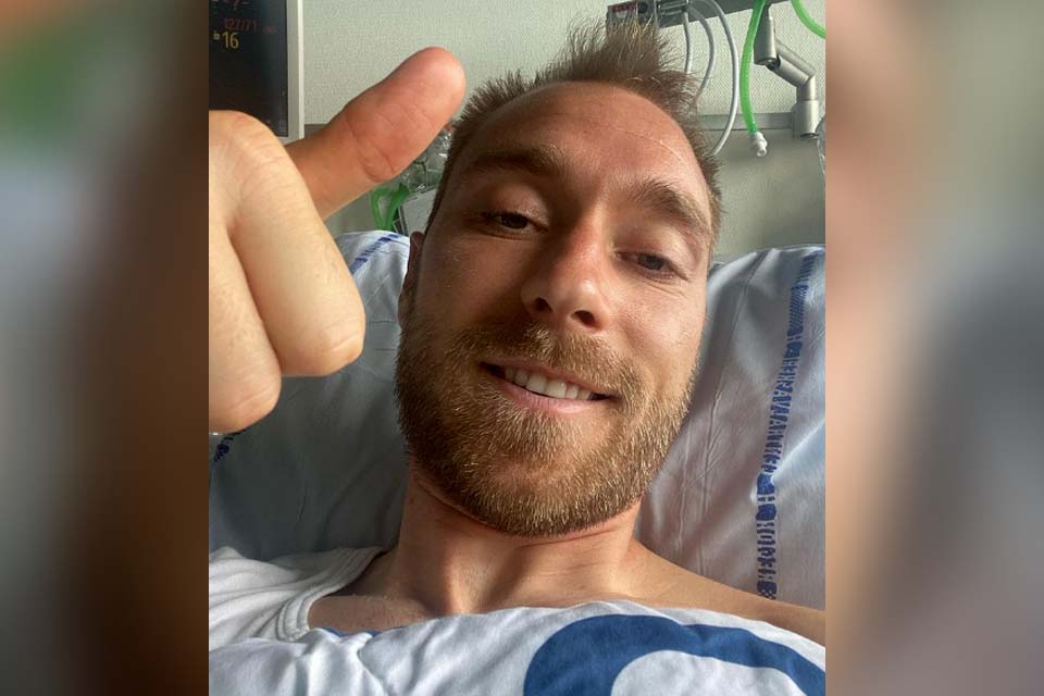 Christian Eriksen posta foto e agradece carinho recebido após mal súbito: 