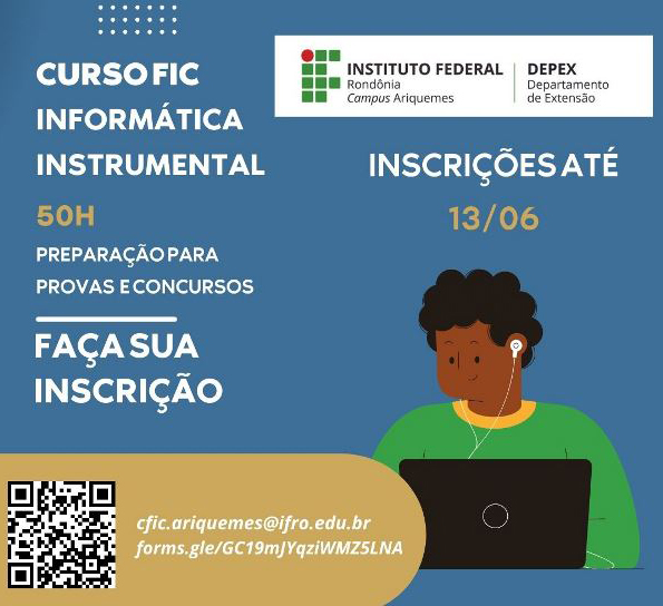 150 vagas abertas para Curso de Informática Instrumental no Campus Ariquemes