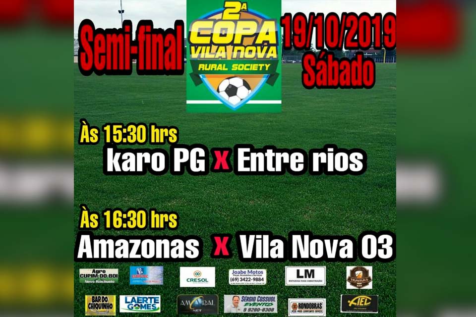 Copa Vila Nova Rural de futebol soçaite entra nas semifinais