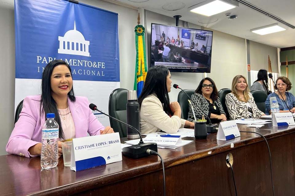 Deputada Cristiane Lopes participa da Conferência Global 2023 Parlamento e Fé