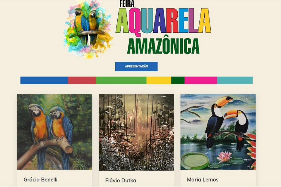 Feira “Aquarela Amazônica” reuniu trabalhos de 12 artistas de Rondônia