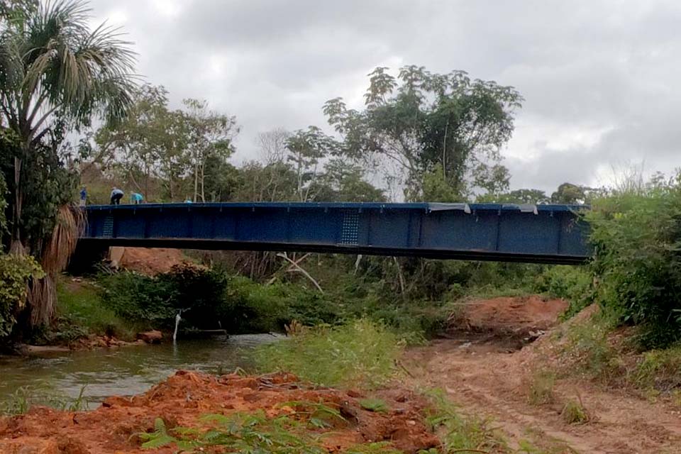 DER avança na construção da ponte sobre o rio Canário na Rodovia 391