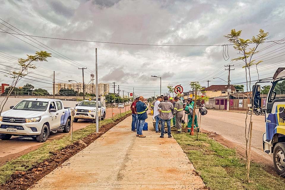 Porto Velho: Obras da ciclovia na avenida Tiradentes seguem em ritmo acelerado