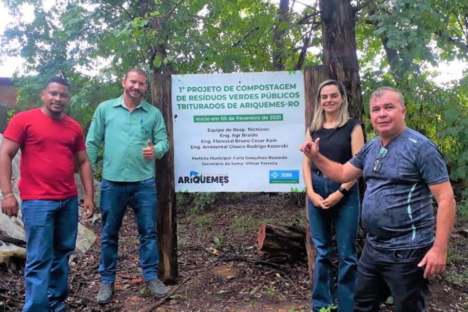 Projeto de compostagem e resíduos verdes de Ariquemes é referência para outros municípios