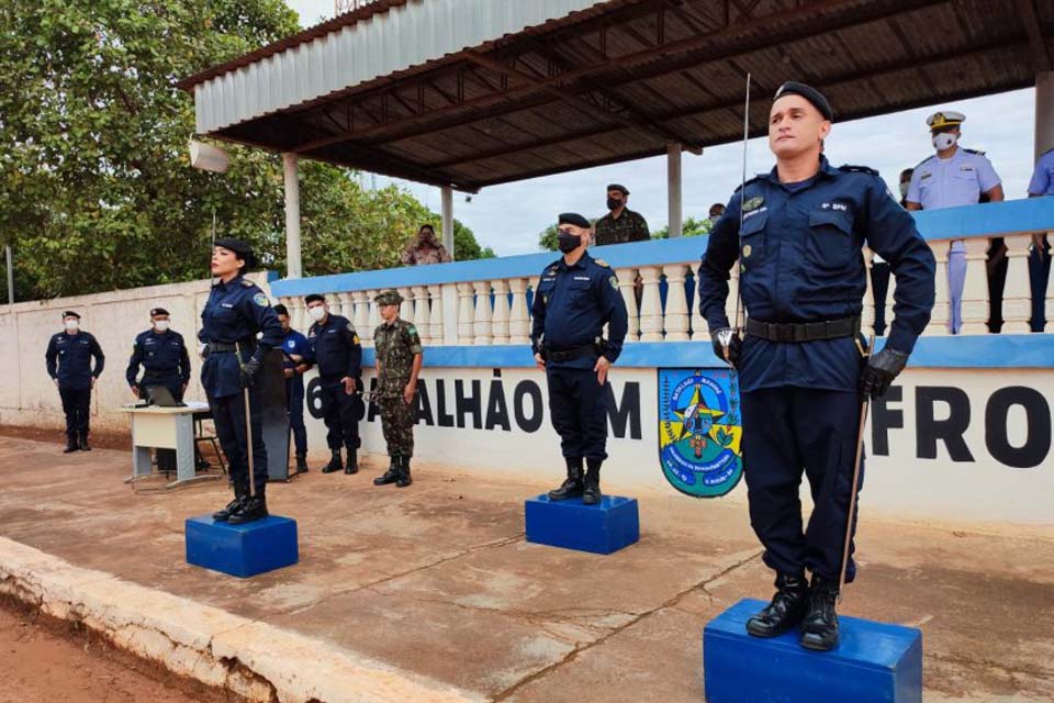 No município, formatura marca passagem de comando do 6º Batalhão da Polícia Militar