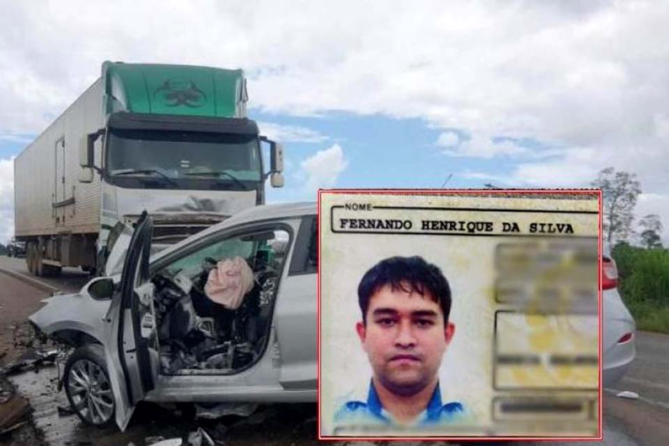 Colisão entre carro e carreta deixa um morto e outro ferido na BR-364