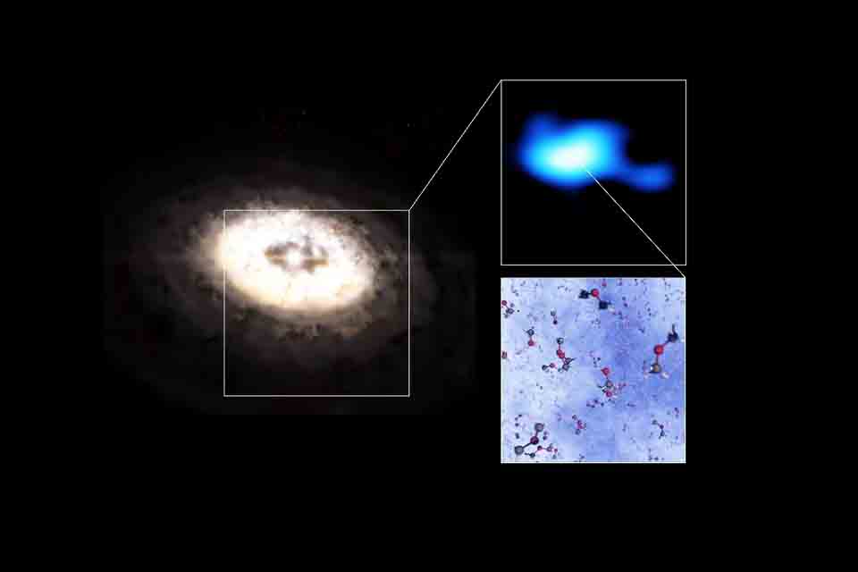 Astrônomas detectam molécula inédita em disco de formação planetária