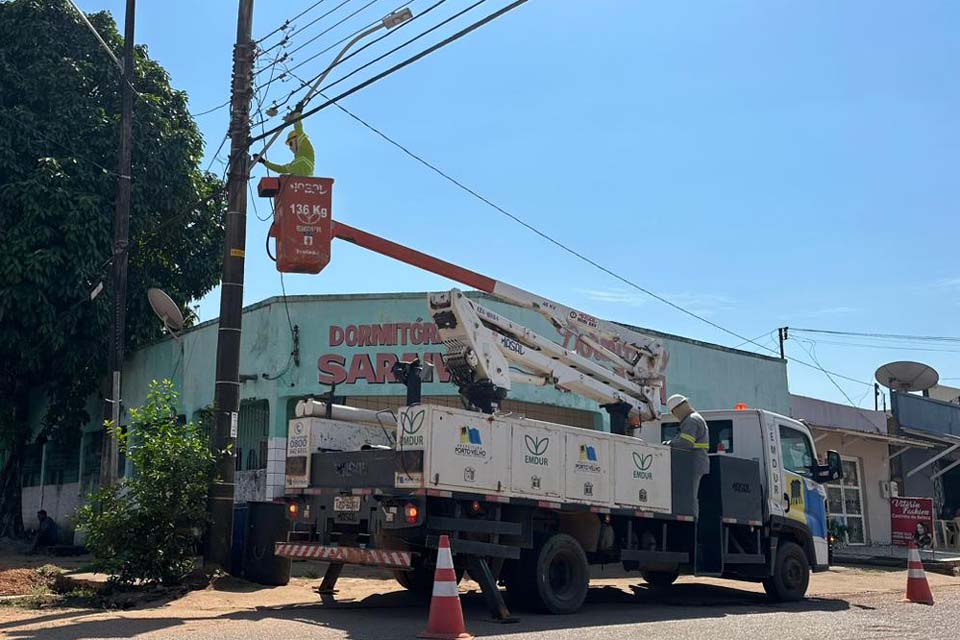 Prefeitura de Porto Velho melhora a iluminação pública no entorno da construção da nova rodoviária