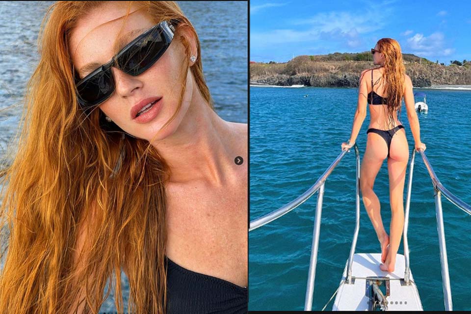 Marina Ruy Barbosa ostenta fio-dental daqueles ao curtir dia de sol em Fernando de Noronha