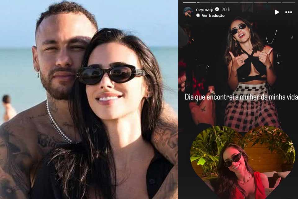 Neymar resgata foto com Biancardi e se declara: “Mulher da minha vida”