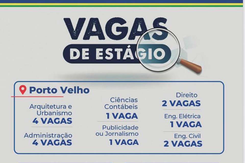  Seosp alerta para as inscrições visando selecionar 18 estagiários de nível superior com vagas para Porto Velho, Ji-Paraná e Cacoal