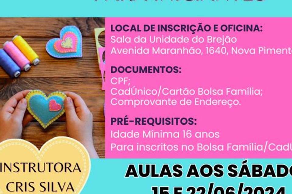 Secretaria Municipal de Assistência Social de Pimenta Bueno promove Oficina de Feltro