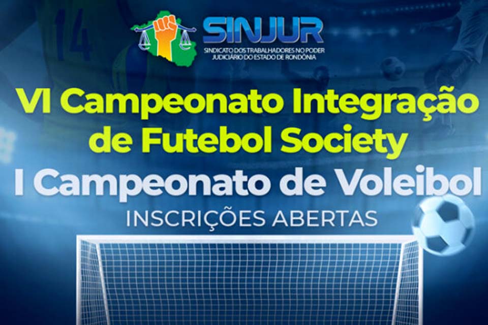 Abertas as inscrições do VI Campeonato de Futebol Society 2022 e I Campeonato de Voleibol