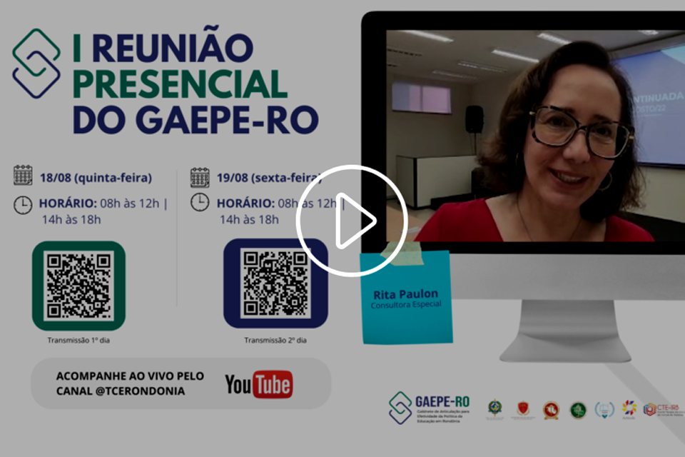 Apresentação de resultados do PAIC na 1ª Reunião Presencial do GAEPE-RO é destacada