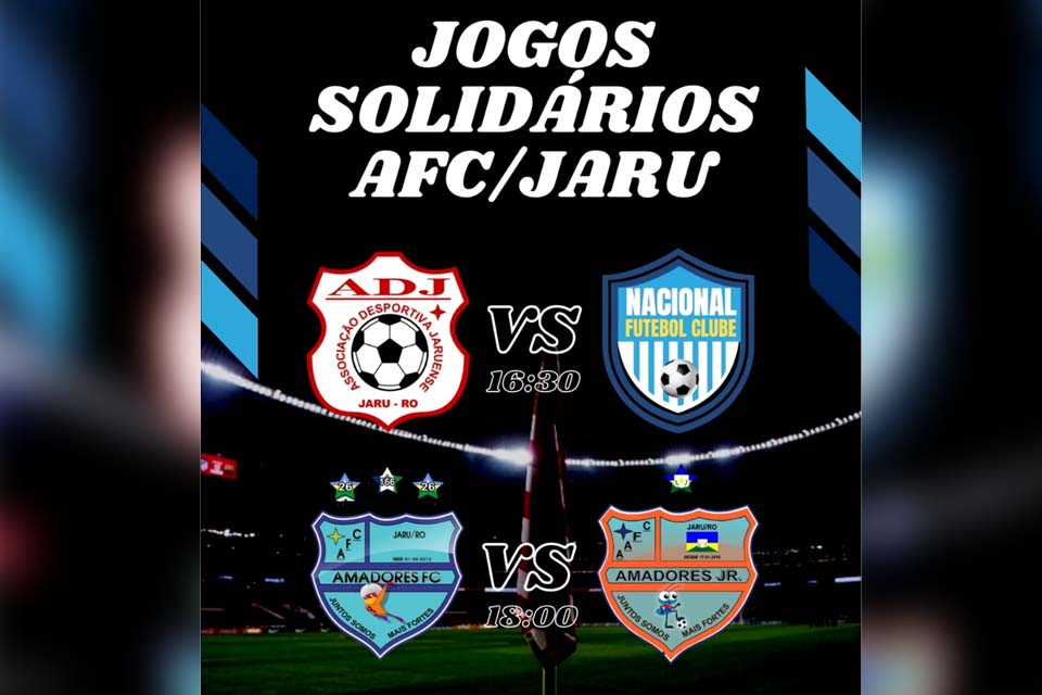 Jogos Solidários AFC/Jaru acontece neste sábado no Estádio Municipal Leal Chapecó