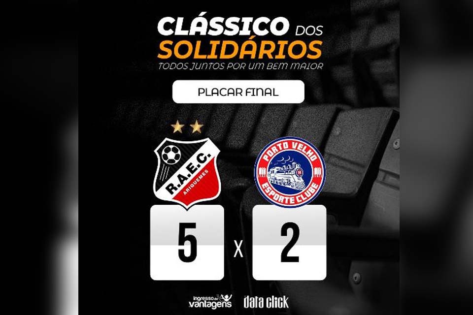 Real Ariquemes vence duelo solidário diante do Porto Velho