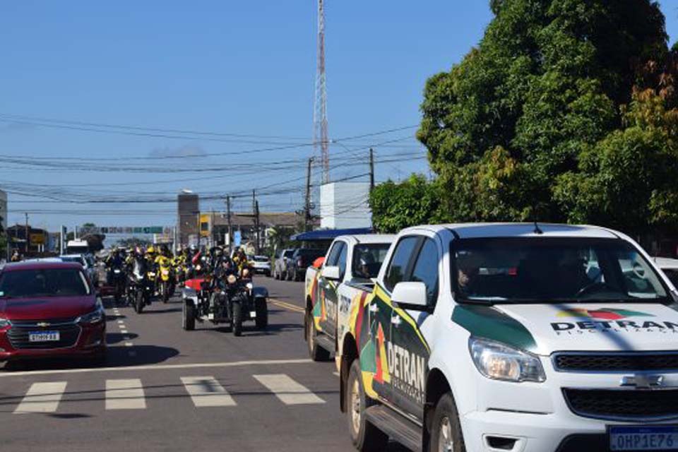 Carreata promovida pela Ciretran marca encerramento do Movimento Maio Amarelo, neste domingo