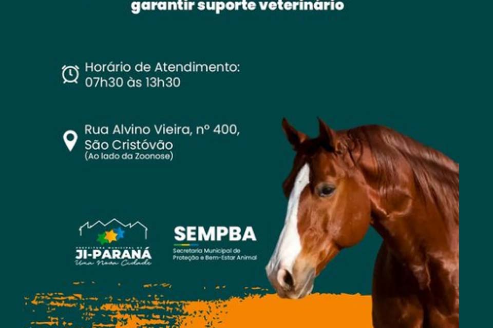 Prefeitura de Ji-Paraná convoca proprietários de animais de grande porte para cadastramento