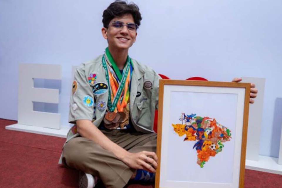 Aluno da Rede Pública de Ensino de Rondônia é campeão em Concurso Nacional de Desenho, em Brasília