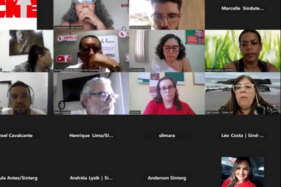 SINTERO participa de reunião virtual com a equipe de comunicação da CNTE