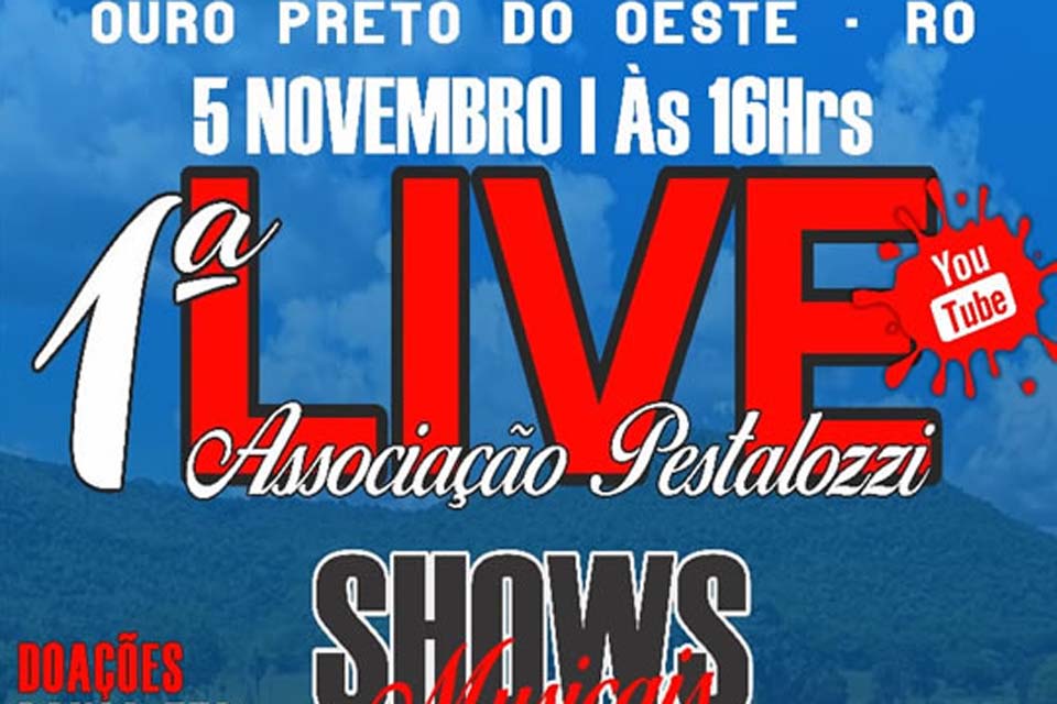 1ª Live da Associação Pestalozzi da Estância Turística acontecerá dia 5 de novembro