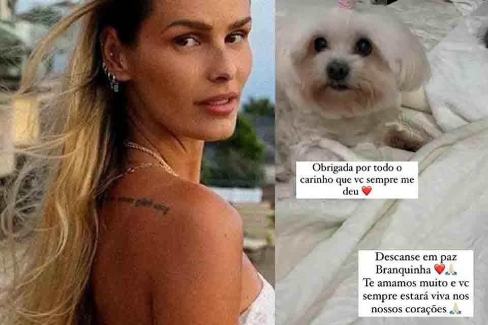 Após separação de Medina, Yasmin Brunet perde cadela: 'Descanse em paz'