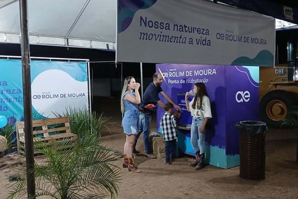 Expoagro conta com ponto de hidratação gratuito oferecido pela Águas de Rolim de Moura