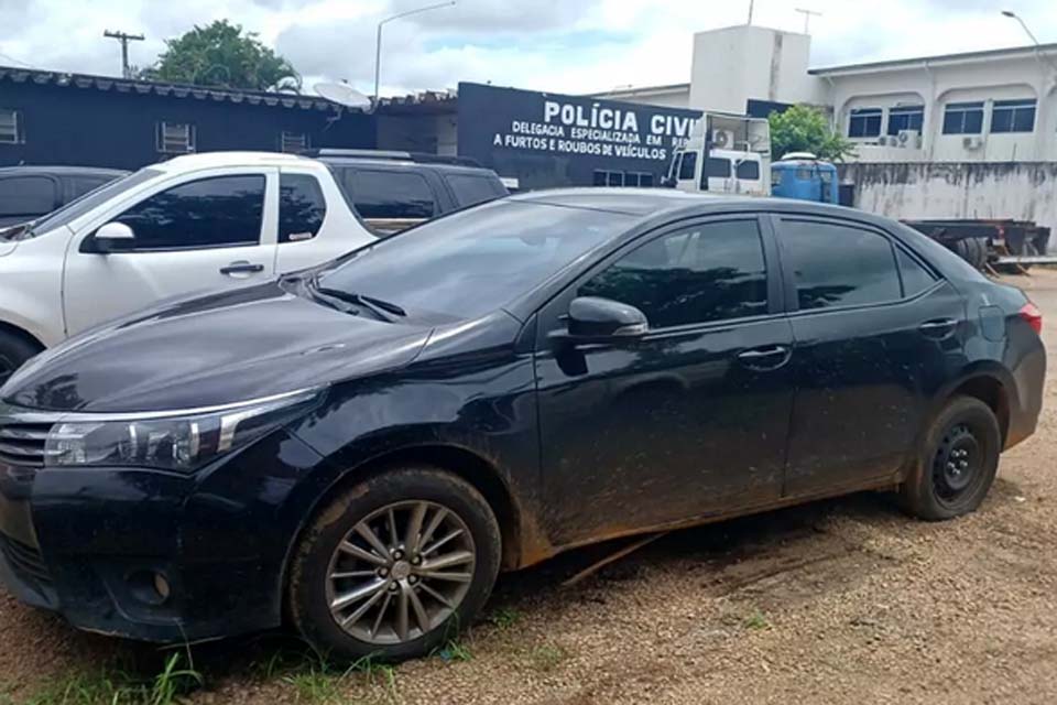 Polícia recupera Corolla roubado de empresário em Porto Velho