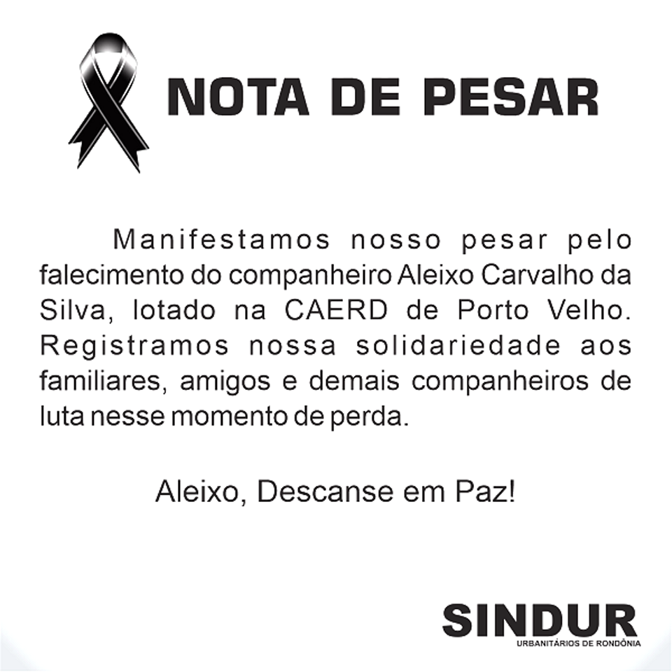 NOTA DE PESAR PELO FALECIMENTO DA PRIMEIRA DAMA DO MUNICÍPIO DE SABOEIRO