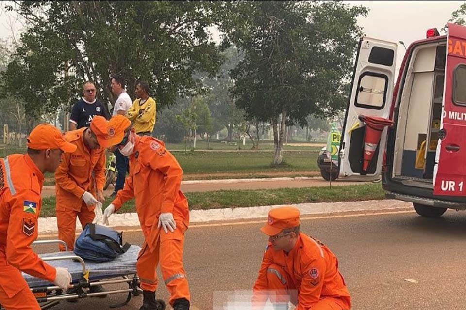 Ciclista morre após colidir com motocicleta em Guajará-Mirim