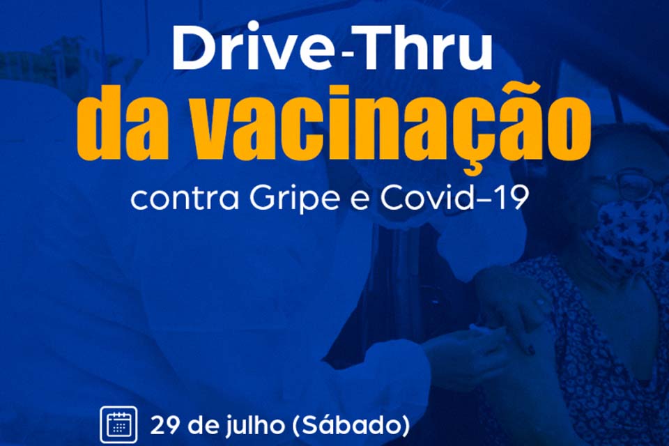 Secretaria de Saúde realiza Drive-Thru para vacinação contra Gripe e Covid-19