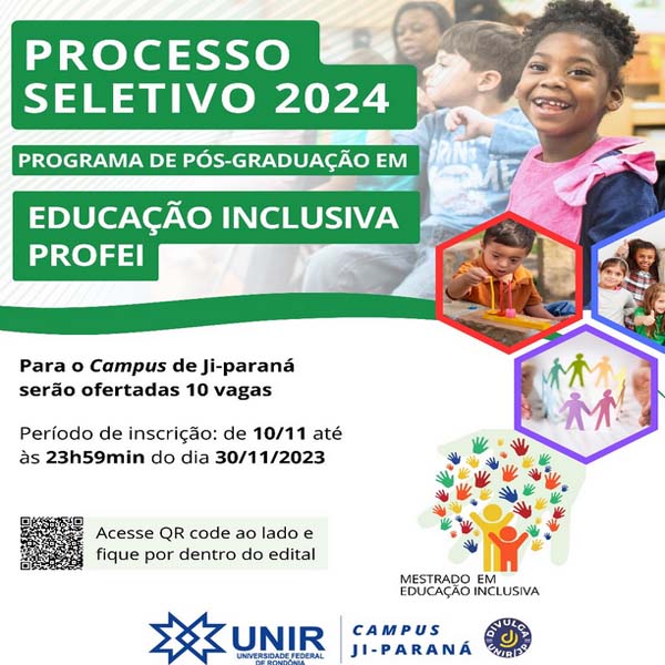 Inscrições abertas no Mestrado Profissional em Educação Inclusiva