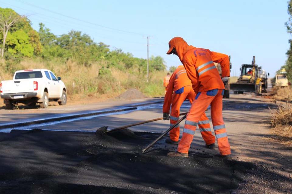 DER conclui manutenção da RO-383, entre Alta Floresta d’Oeste e Santa Luzia d’Oeste